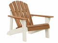 Adirondack tuinstoel 80 x 95 x 98 cm van hout bruin wit - relaxfauteuil voor buiten