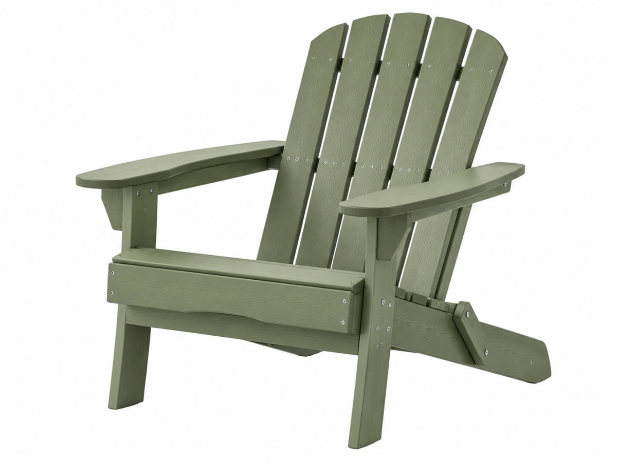 Adirondack tuinstoel 83 x 78 x 98 cm groen kunststof - ontspannende buitenstoel