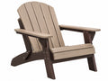 Adirondack tuinstoel 83 x 79 x 98 cm kunststof beige/donkerbruin met brede armleuningen