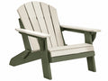 Adirondack tuinstoel 83 x 79 x 95 cm hout groen/crème met brede armleuningen